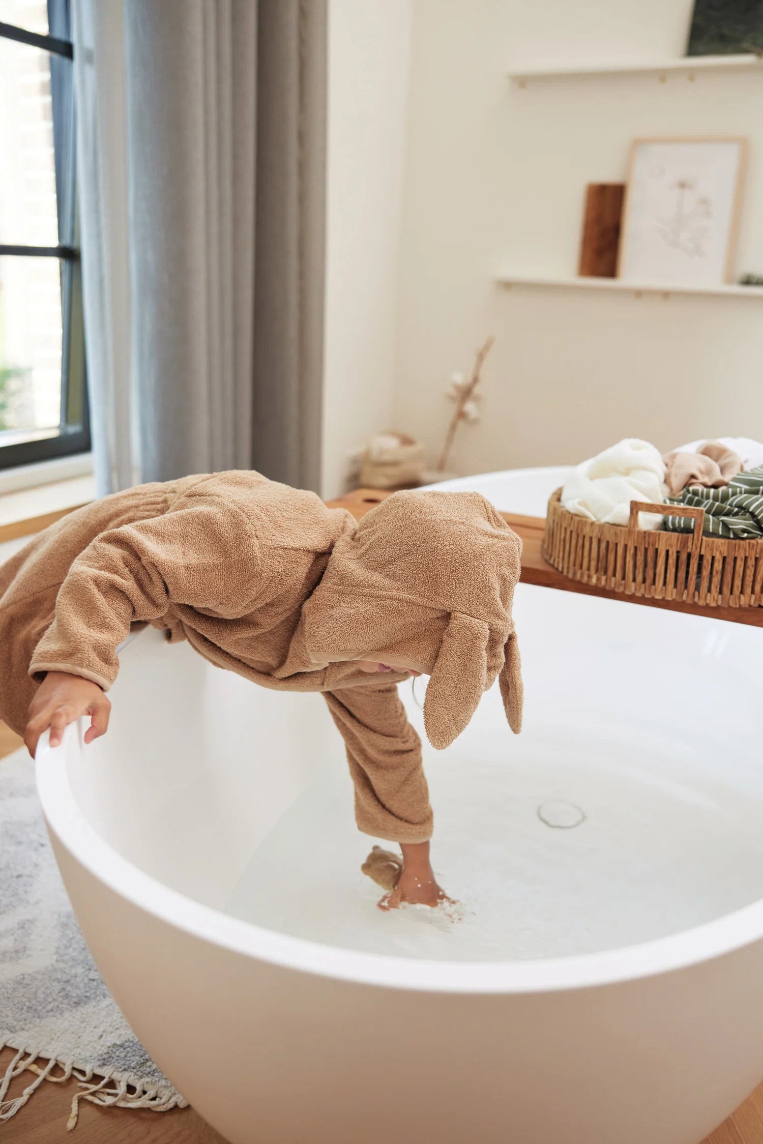 Jollein Baby Badjas Badstof - Biscuit - met naam