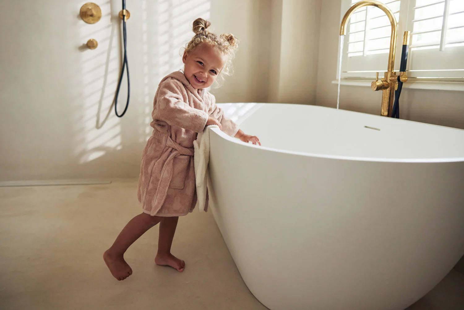 Jollein Badjas Badstof 1–2 jaar Nijntje – Wild rose – met naam