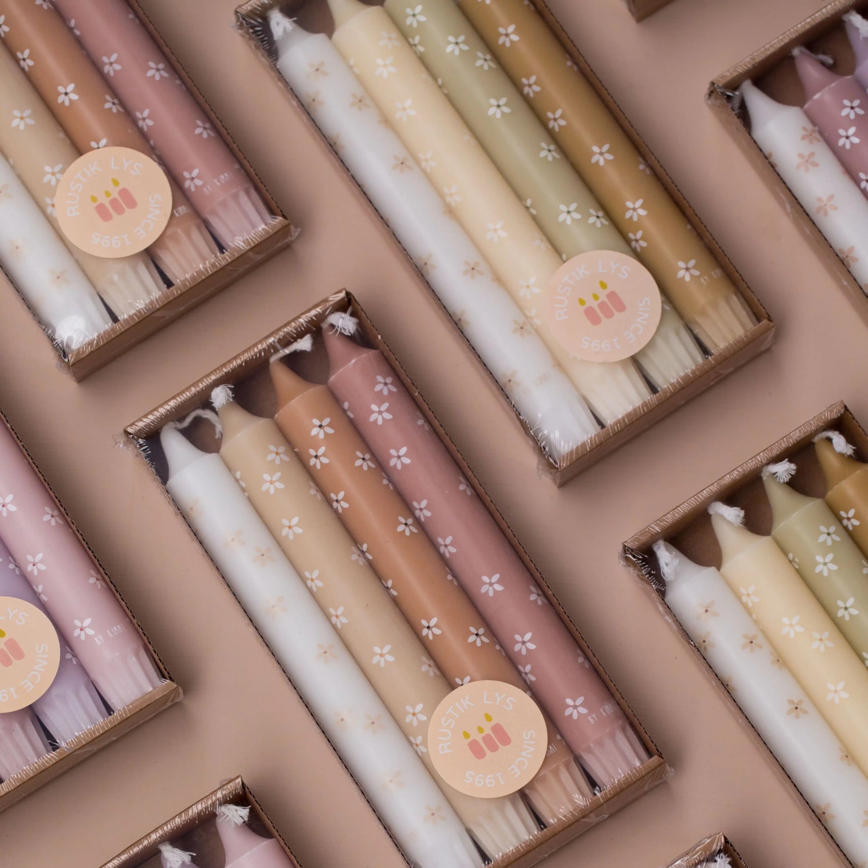 Kaarsenset Madeliefjes - 4 kaarsen