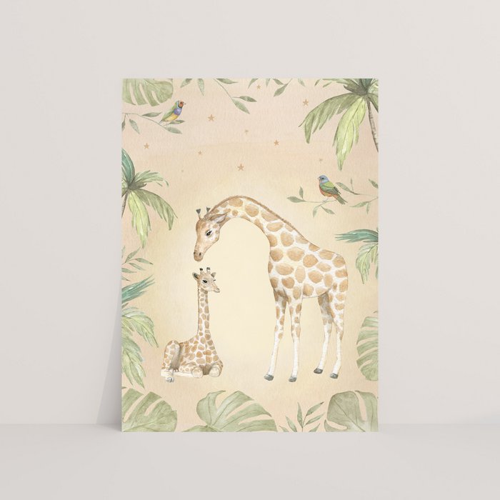 Wenskaart Ansichtkaart tropische giraffen