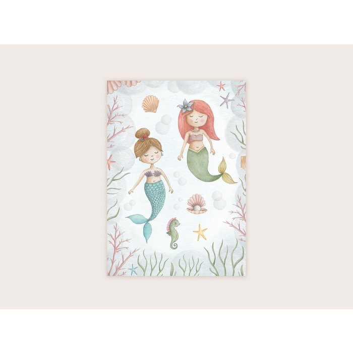 Wenskaart Ansichtkaart Zeemeerminnen