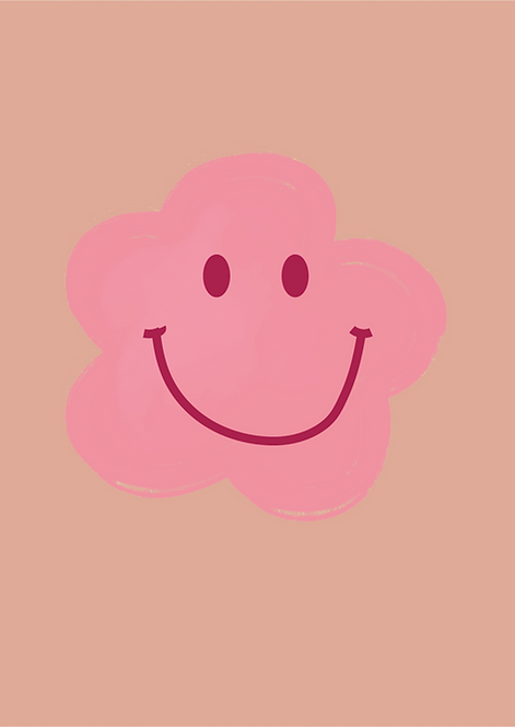 Wenskaart Smiley flowers