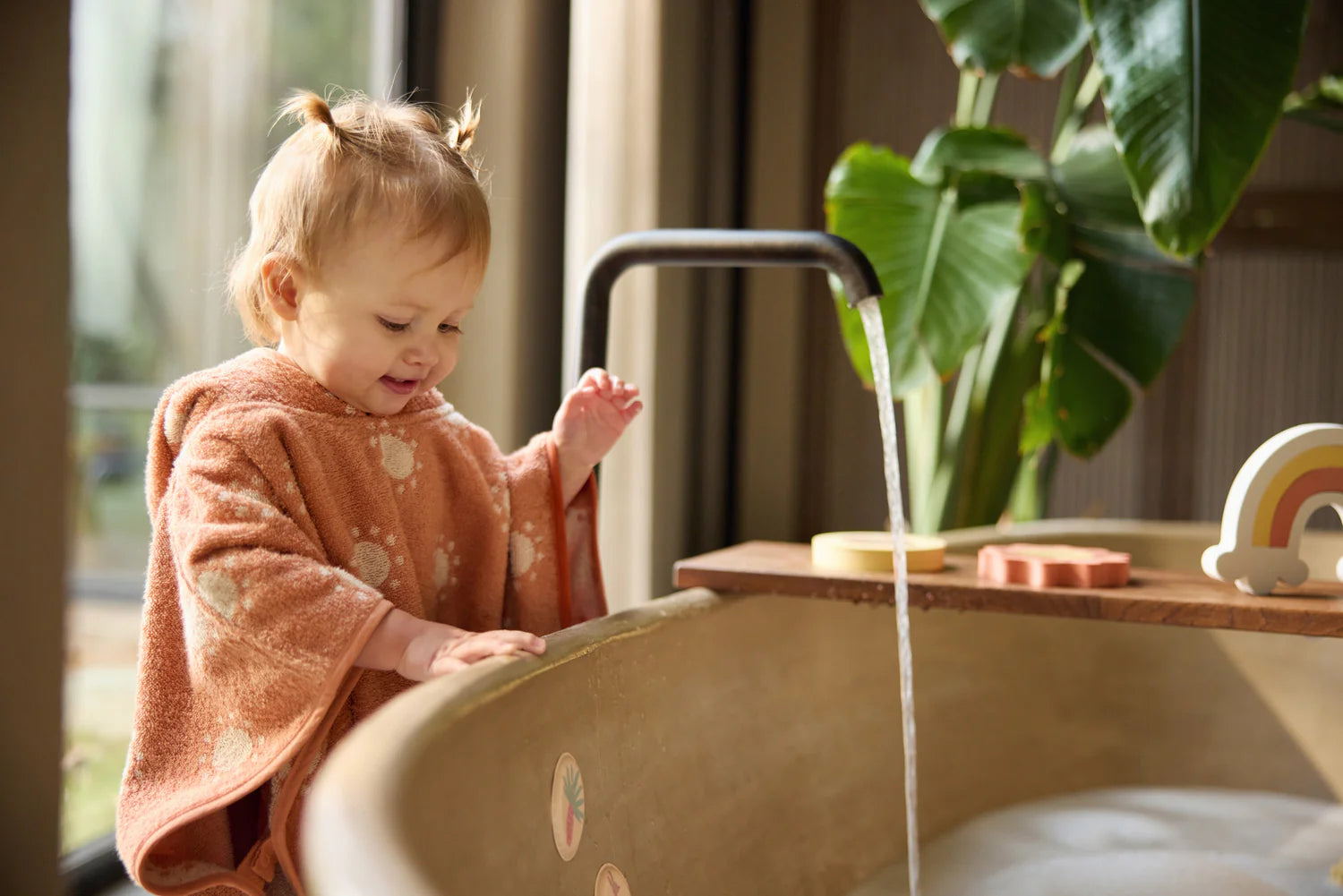 Jollein Badponcho Badstof - Jacquard Sun