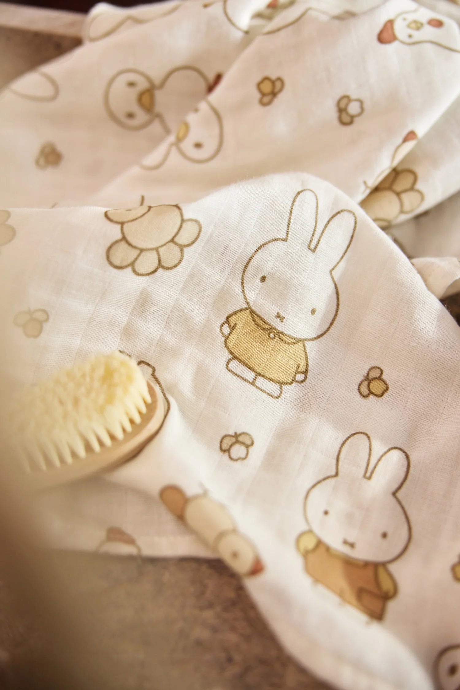 Jollein Hydrofiele Doek Small 70x70cm - Miffy Family Farm - 3 Stuks