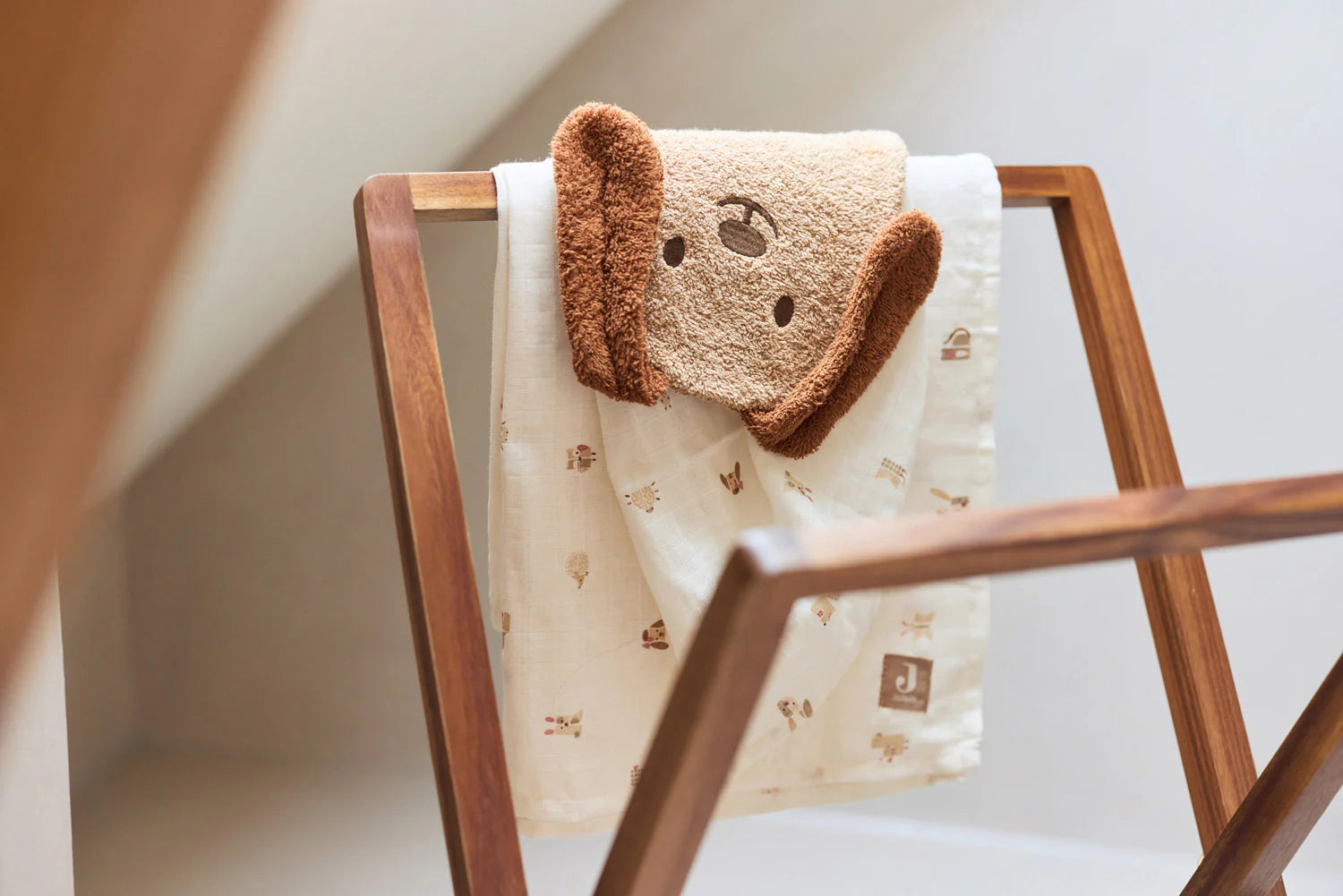 Jollein Hydrofiele doek XL 115x115cm - Animal - met naam