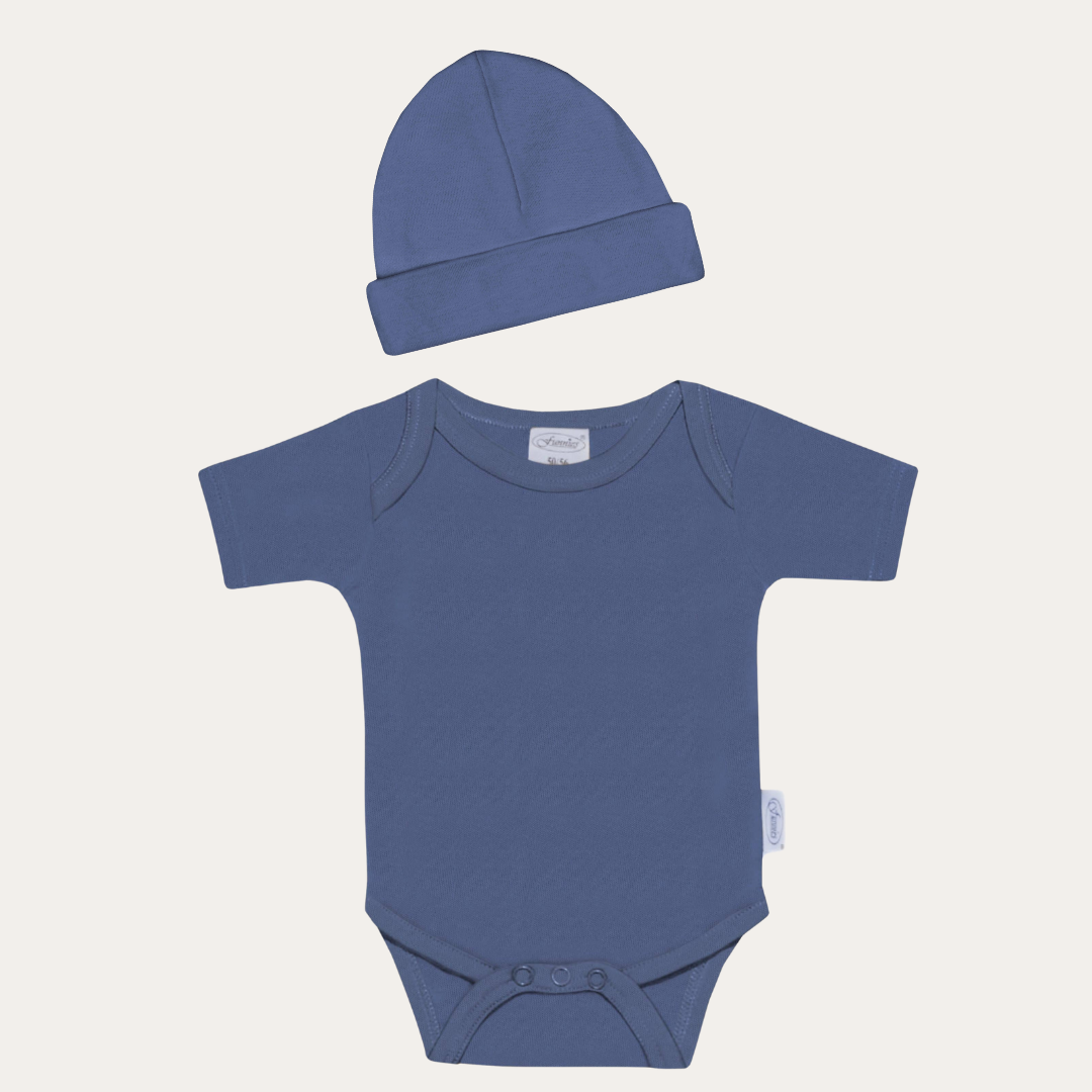 Funnies Romper & Muts setje - Silk Blue