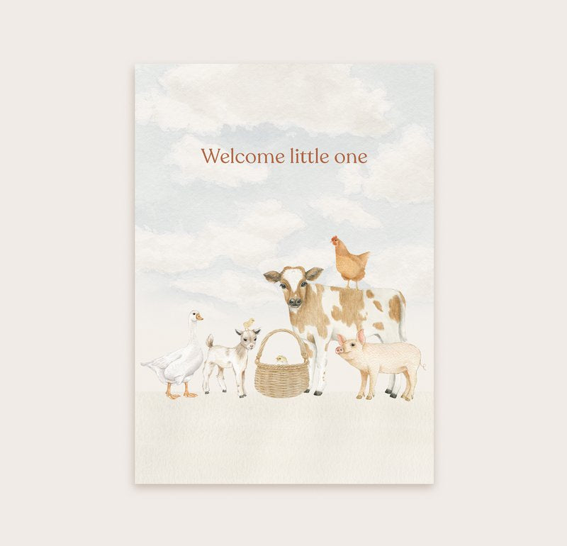 Wenskaart Ansichtkaart ''welcome little one''