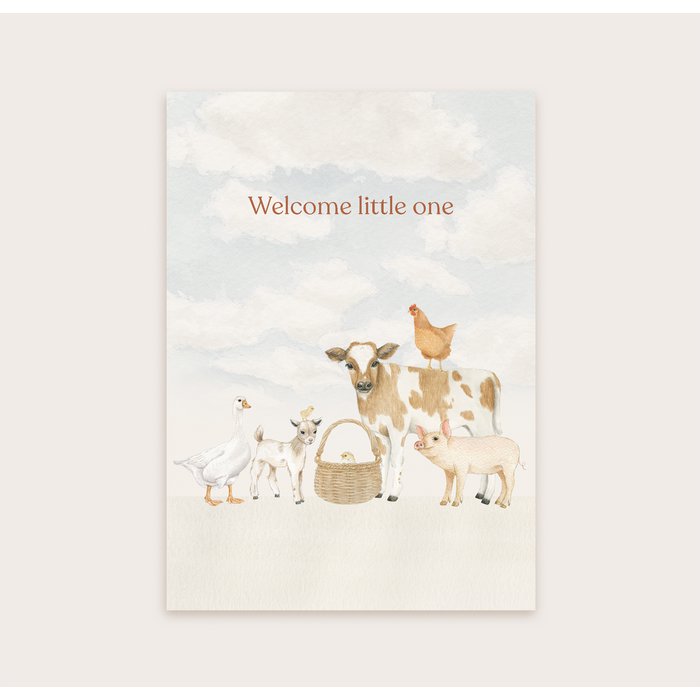 Wenskaart Ansichtkaart Welcome little one