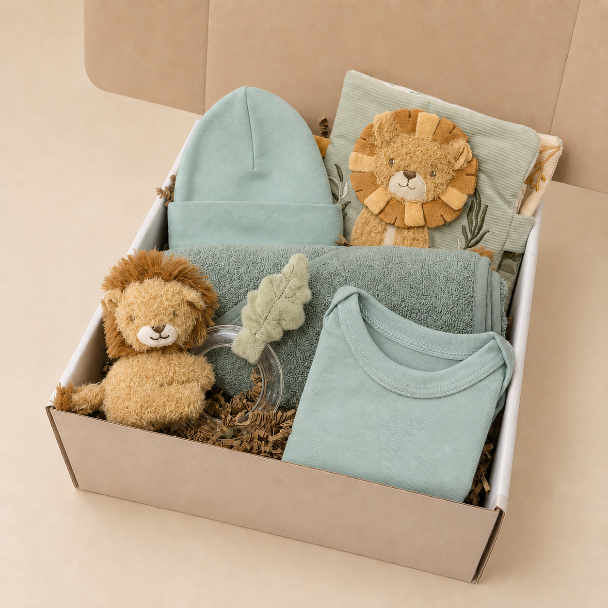 Kraamcadeau - Cadeaubox - Lion safari