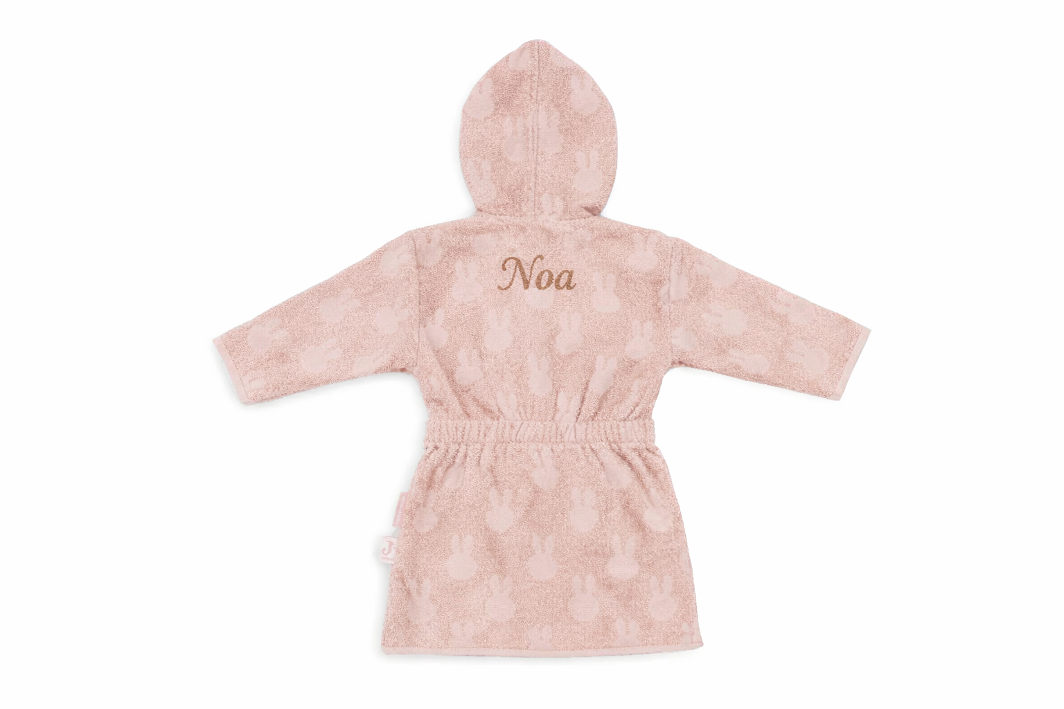 Jollein Badjas Badstof 1–2 jaar Nijntje – Wild rose – met naam