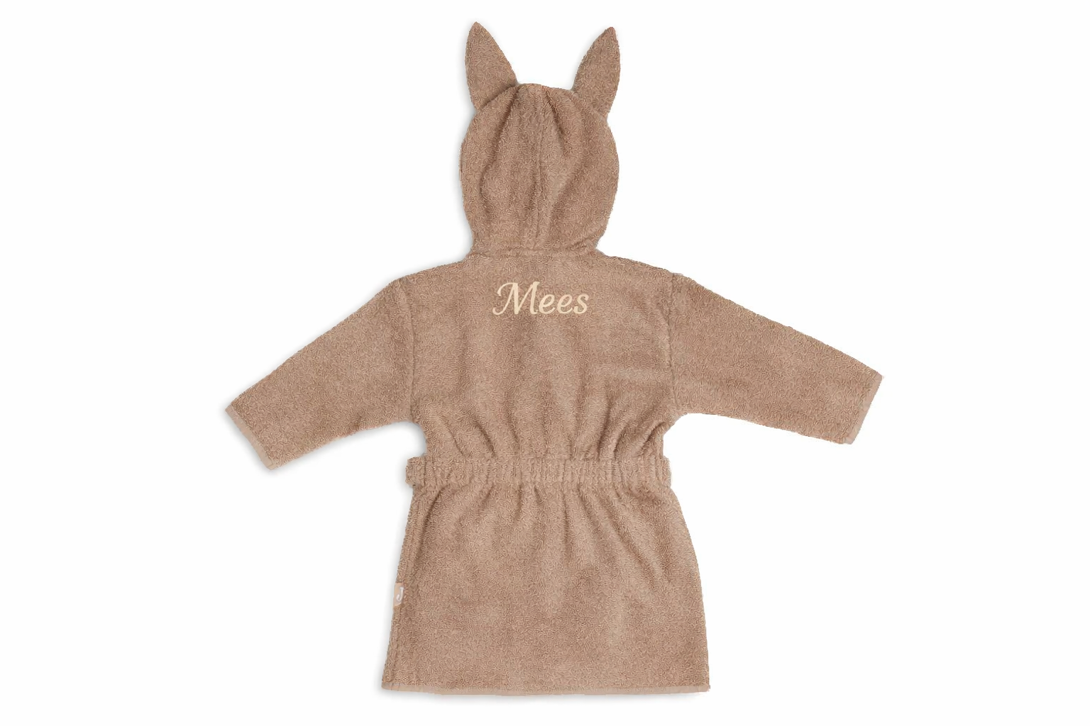 Jollein Baby Badjas Badstof - Biscuit - met naam
