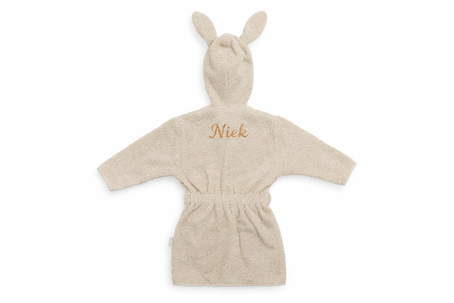 Jollein Baby Badjas Badstof - Nougat - met naam