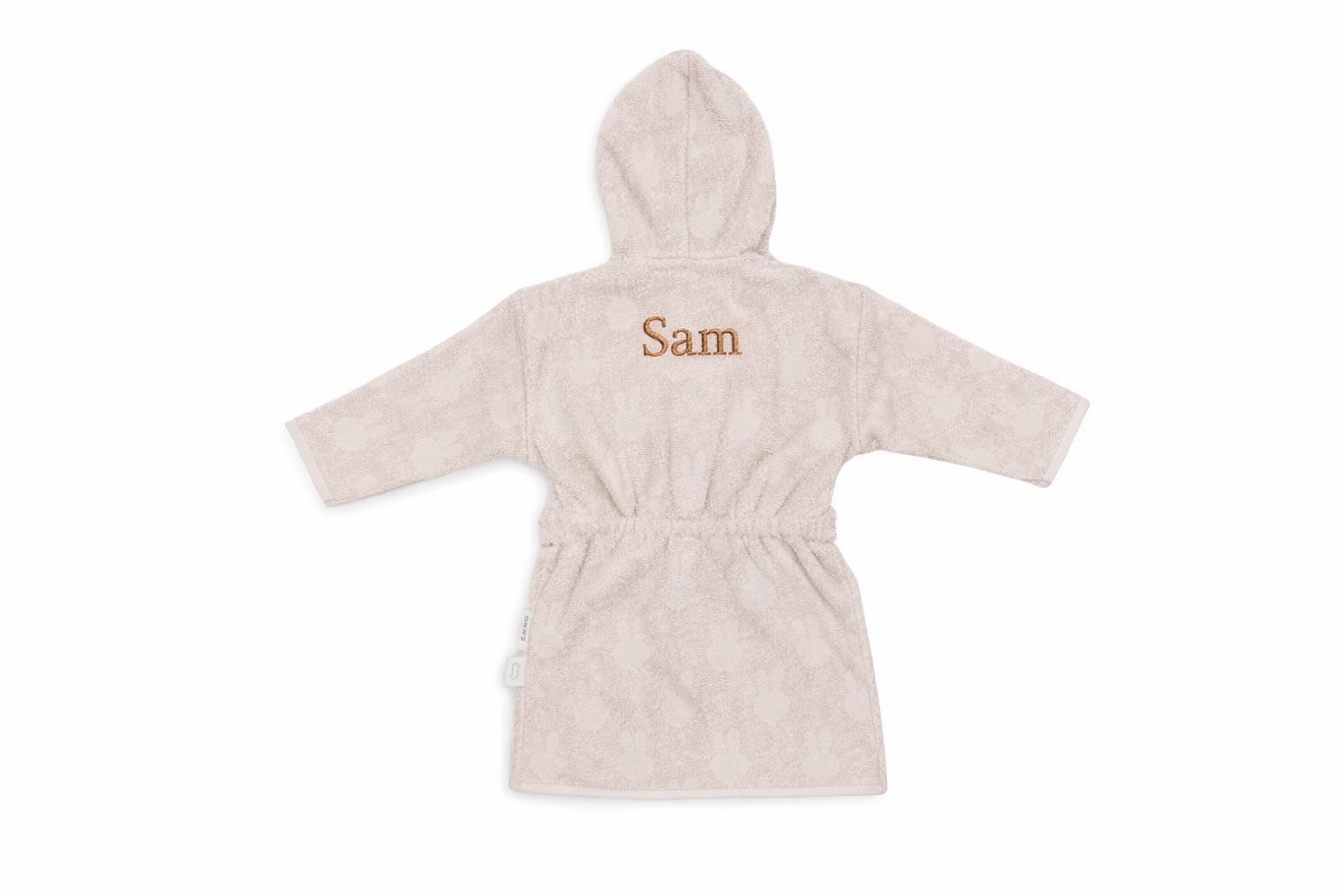 Jollein Badjas Badstof 1–2 jaar Nijntje – Nougat – met naam