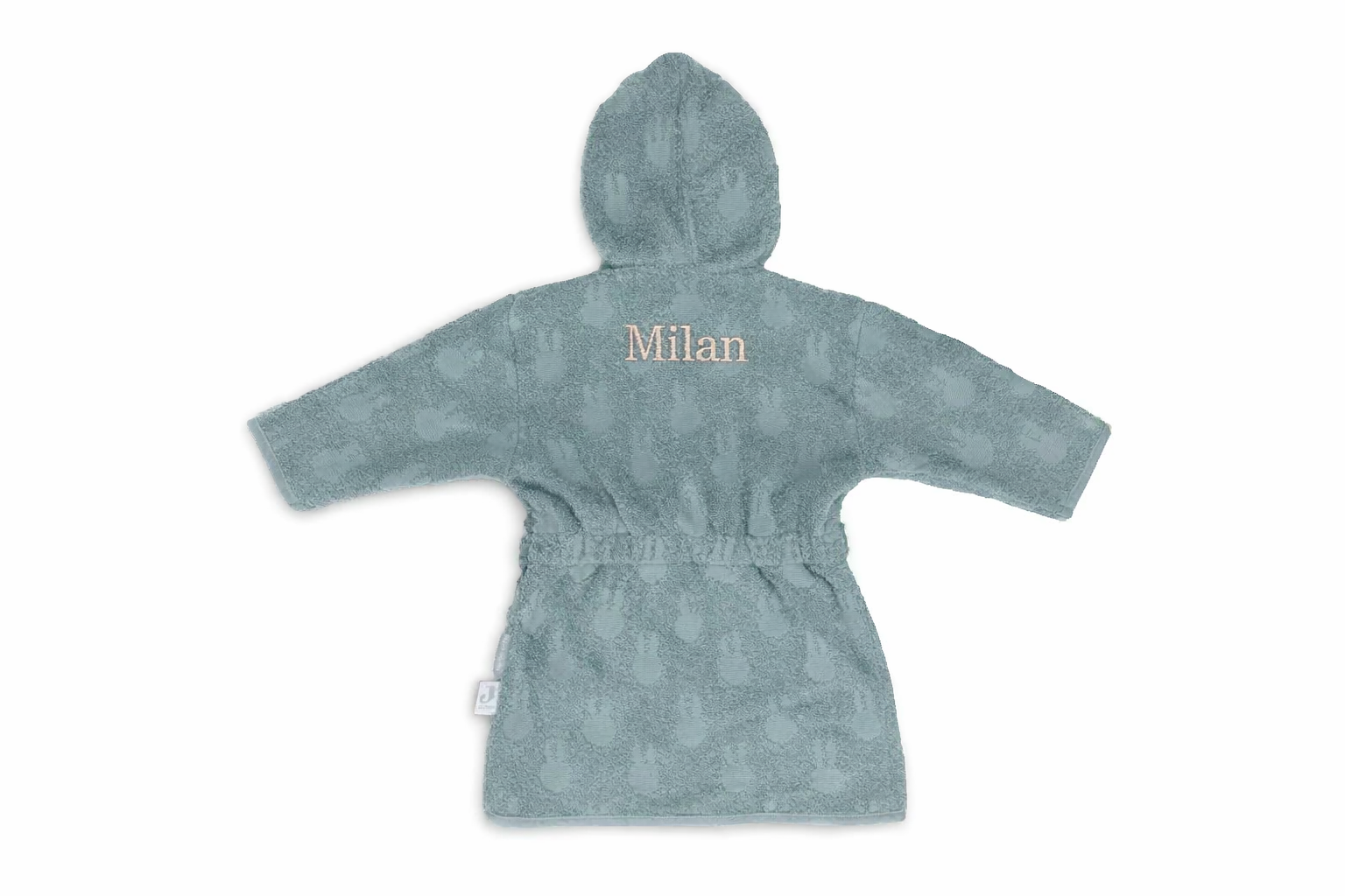 Jollein Badjas Badstof 1–2 jaar Nijntje – Sea green – met naam