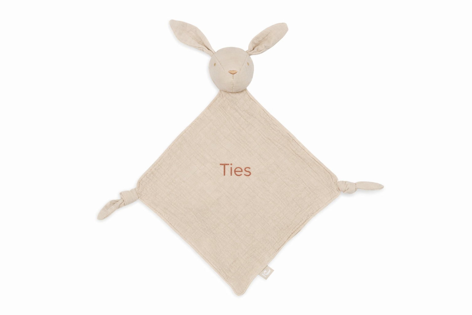 Jollein Speendoekje - Bunny Ears - Moonstone - met naam