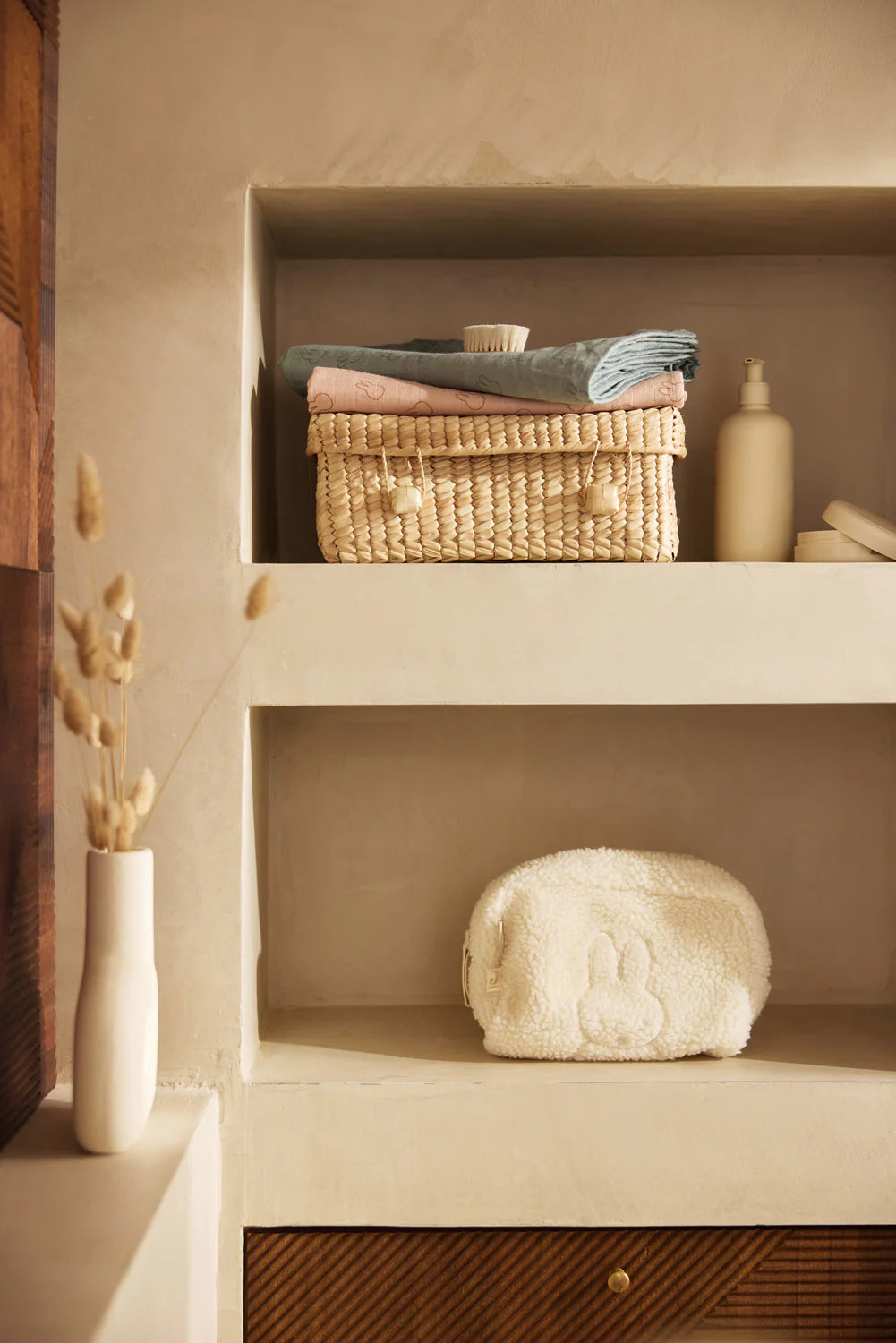 Hydrofiele Doek Small 70x70cm - Miffy Silhouettes - Sea green - 3 Stuks