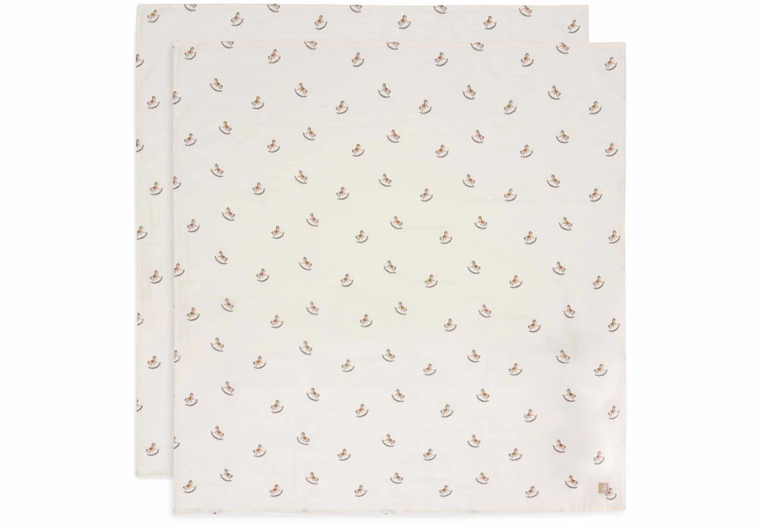 Jollein Hydrofiele Doek Large 115x115cm - Nostalgic Ride - 2 Stuks