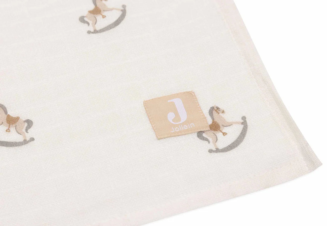 Jollein Hydrofiele Doek Large 115x115cm - Nostalgic Ride - 2 Stuks
