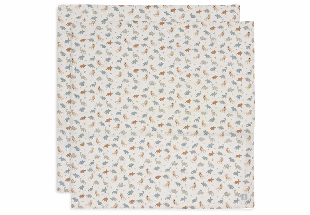 Jollein Hydrofiele Doek Large 115x115cm - Roarsome - 2 Stuks
