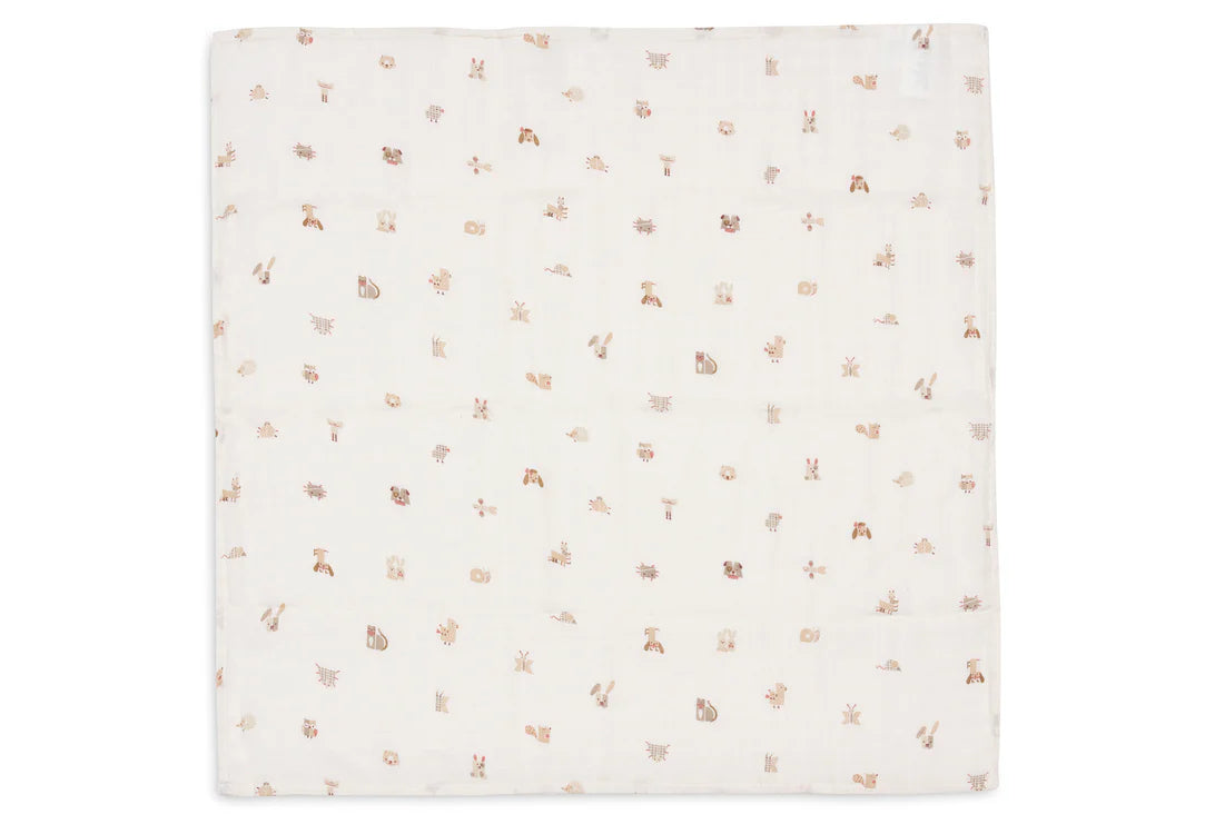 Jollein Hydrofiele Doek Small 70x70cm - Animal Friends - 3 Stuks