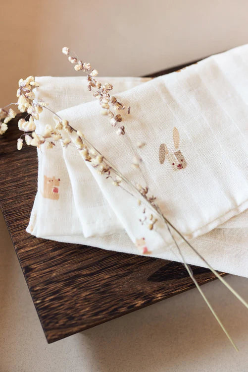 Jollein Hydrofiele Doek Small 70x70cm - Animal Friends - 3 Stuks