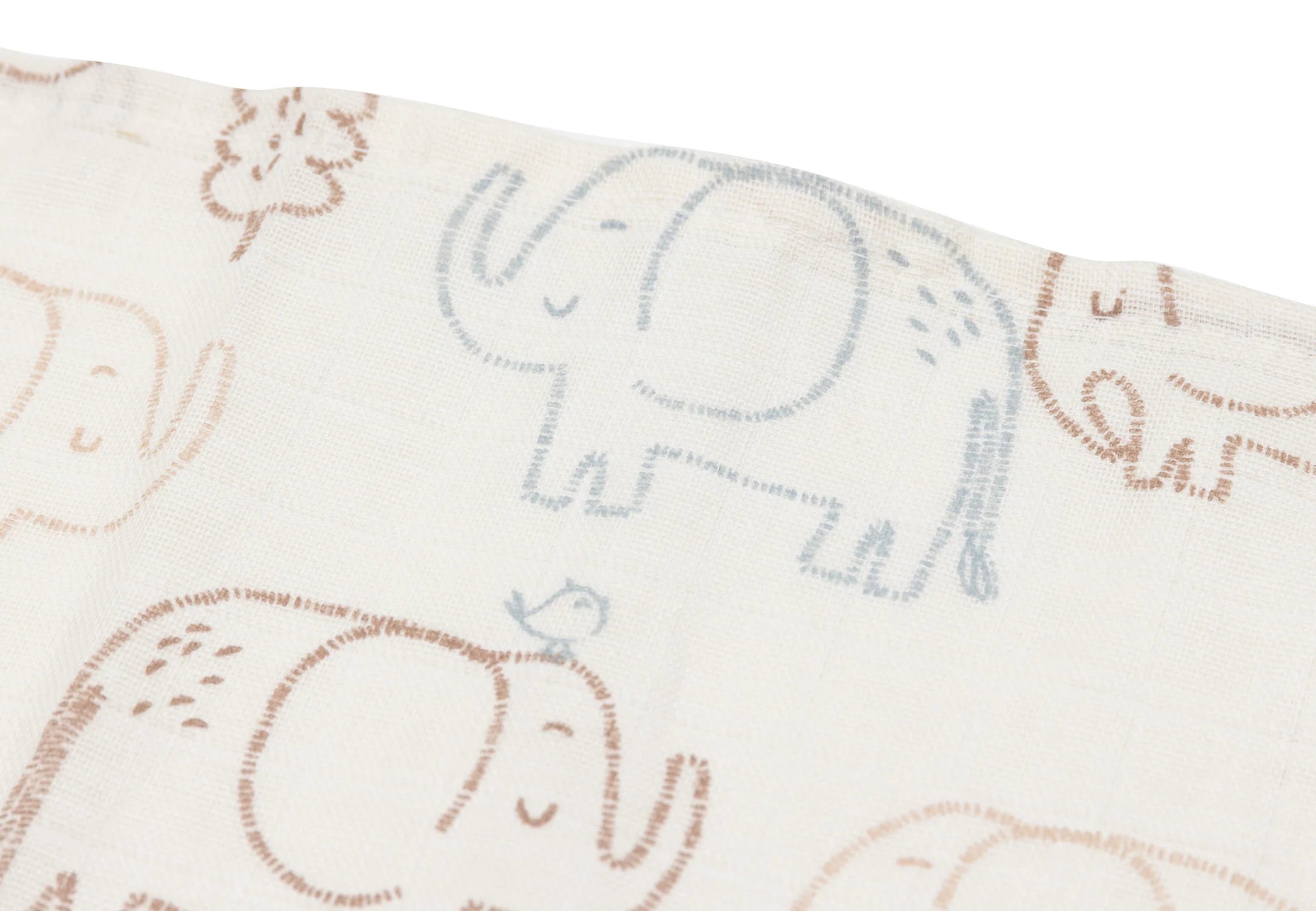 Jollein Hydrofiele Doek Small 70x70cm - Elephant Tales - 3 Stuks