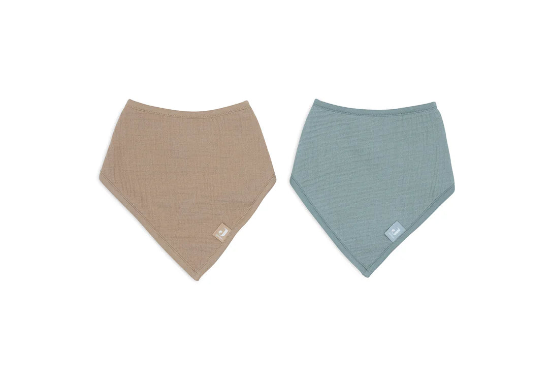 Jollein Slab Bandana Hydrofiel - Sea Green/Biscuit - 2 Stuks