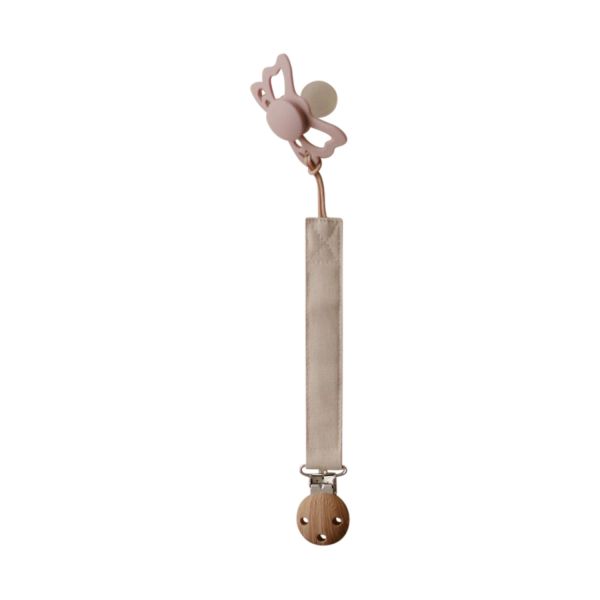Mushie Speenkoord Linnen Olive/Shifting Sand 2-Pack