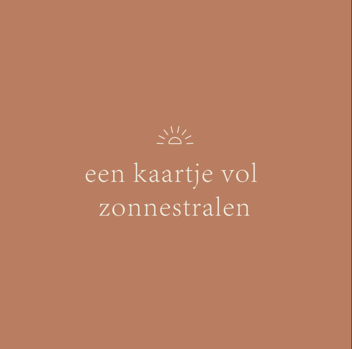 een kaartje vol zonnestralen