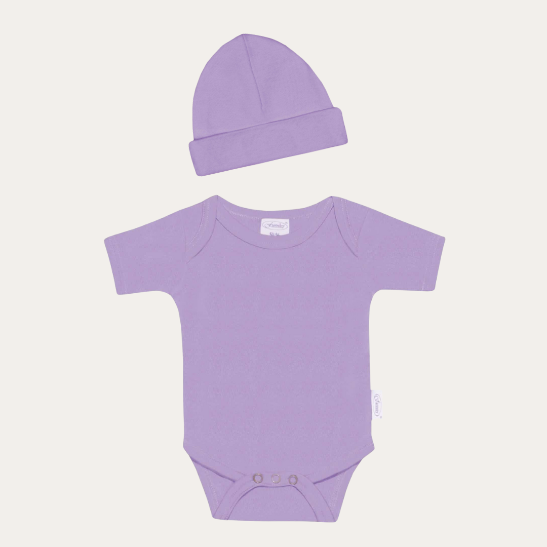 Funnies Romper & Muts setje - Lavendel