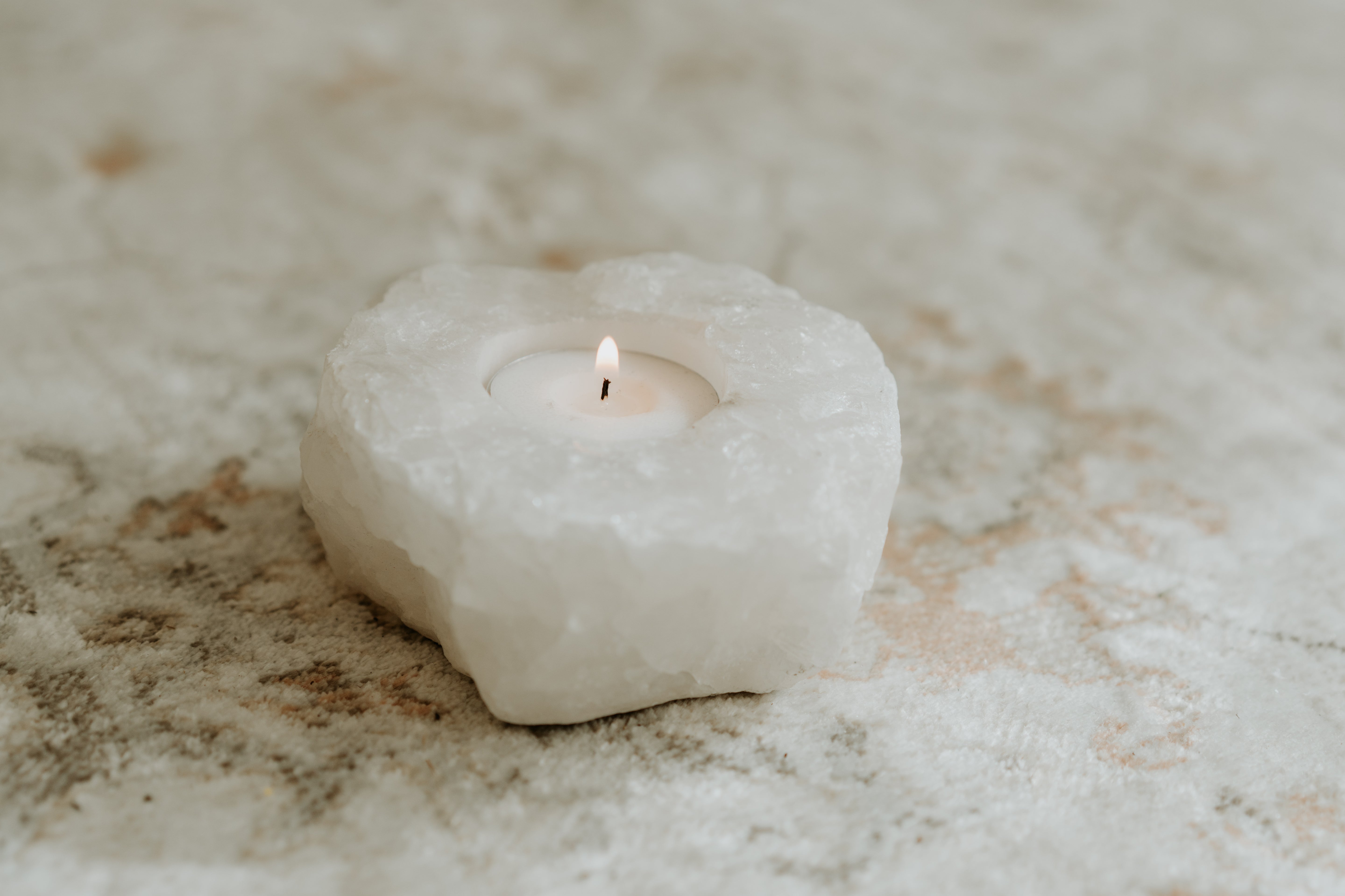 Bergkristal theelichthouder