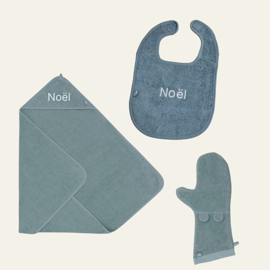 3-delig badstofset - Sea green