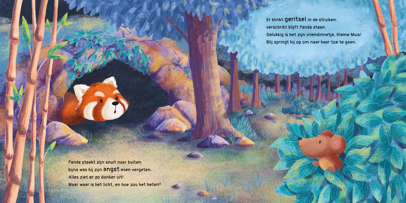 Panda en de maan