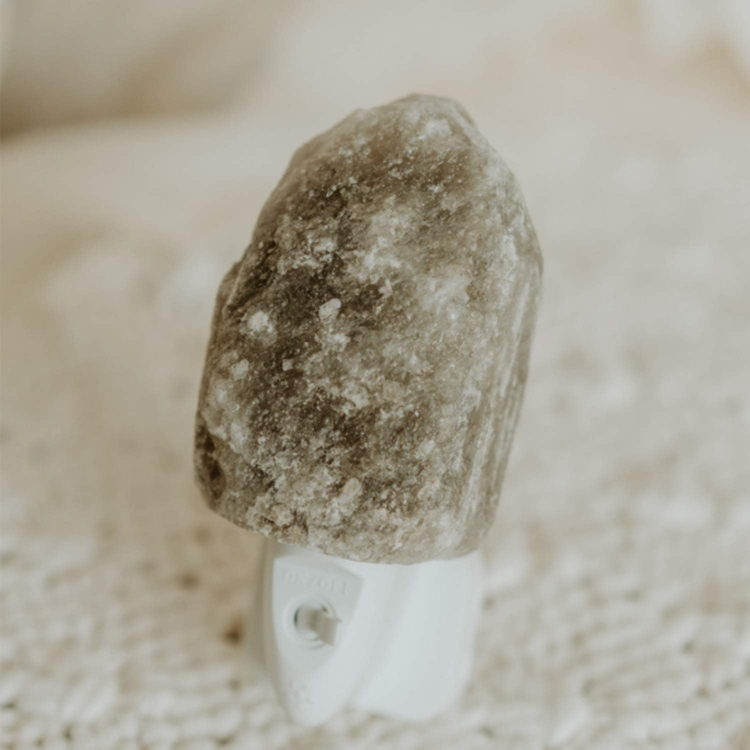 Himalaya zout nachtlamp natuurlijk brok - Grijs