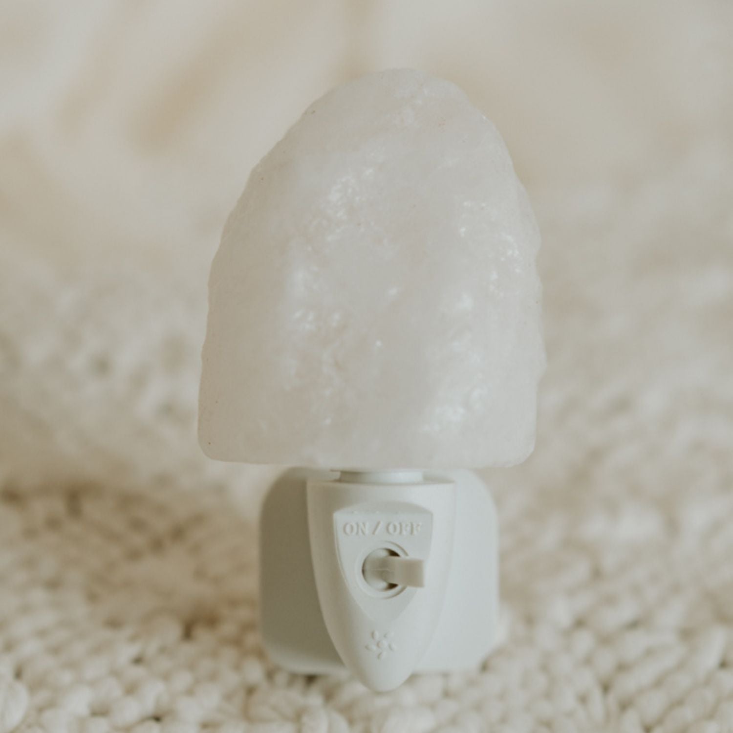 Himalaya zout nachtlamp natuurlijk brok - Wit