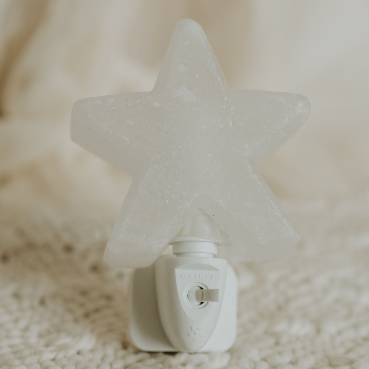 Himalaya zout Led nachtlamp Ster - Wit