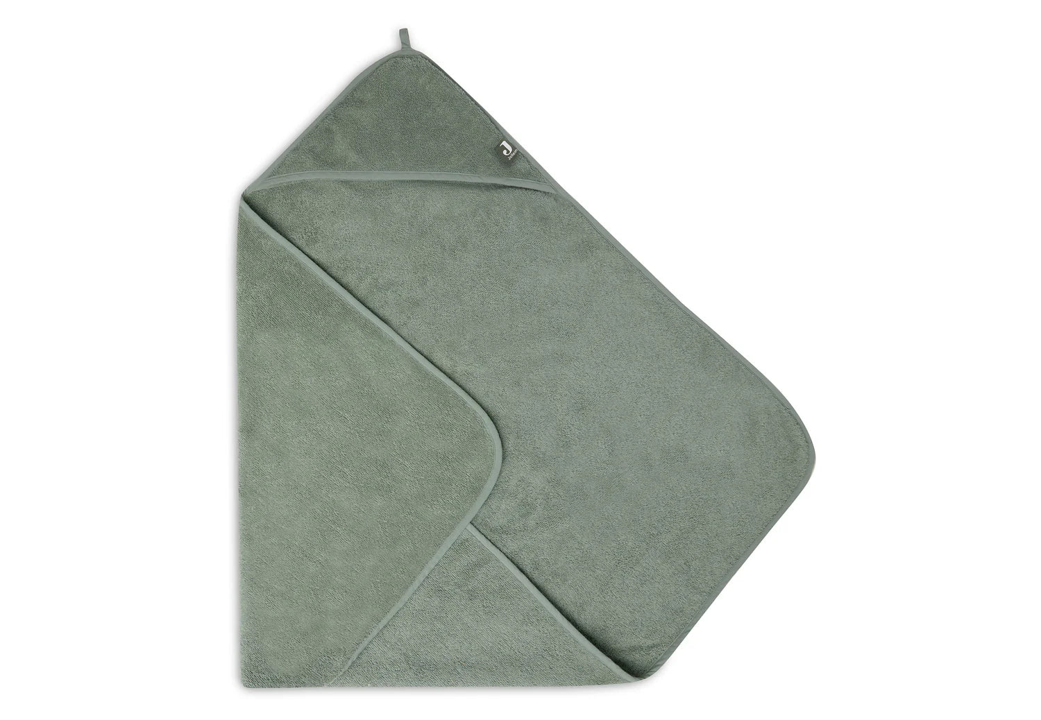 Jollein Badcape met Naam - Badstof - Ash Green