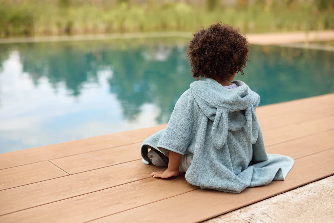 Jollein Badponcho 1-4jr - Sea green - met naam