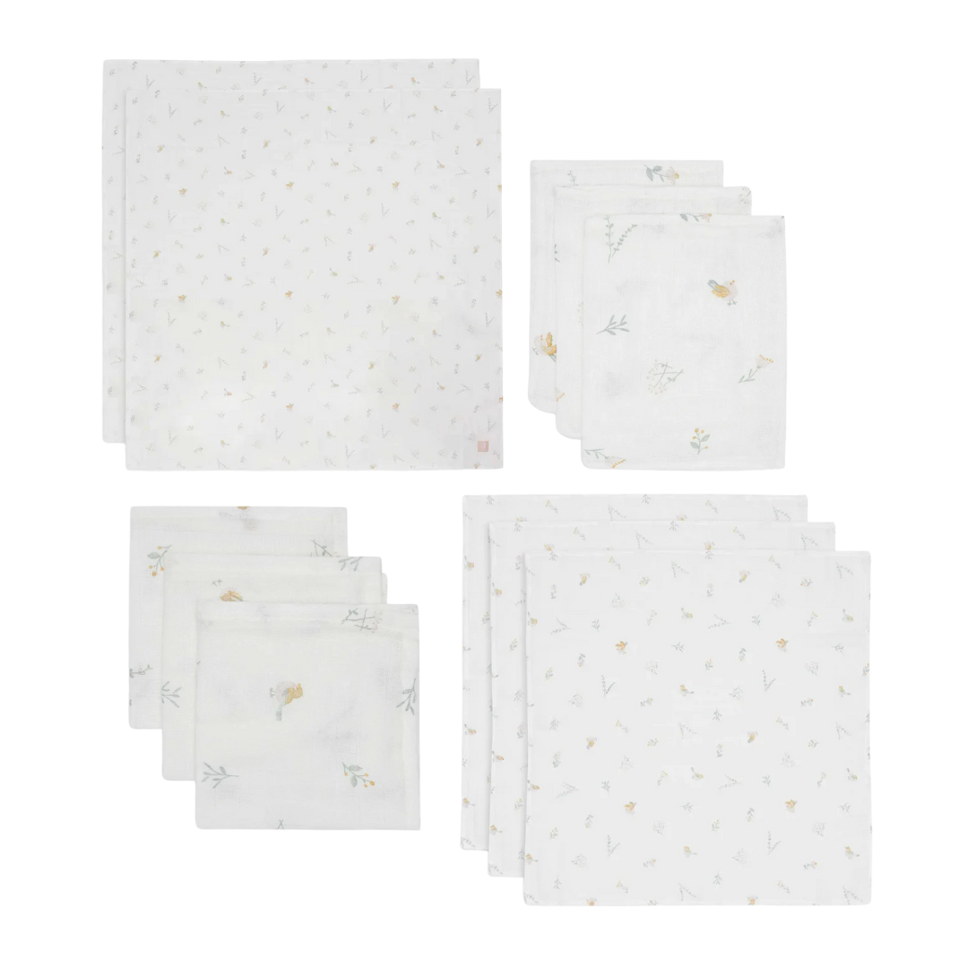 Jollein Hydrofiel set - 11 stuks - Lovely Birds