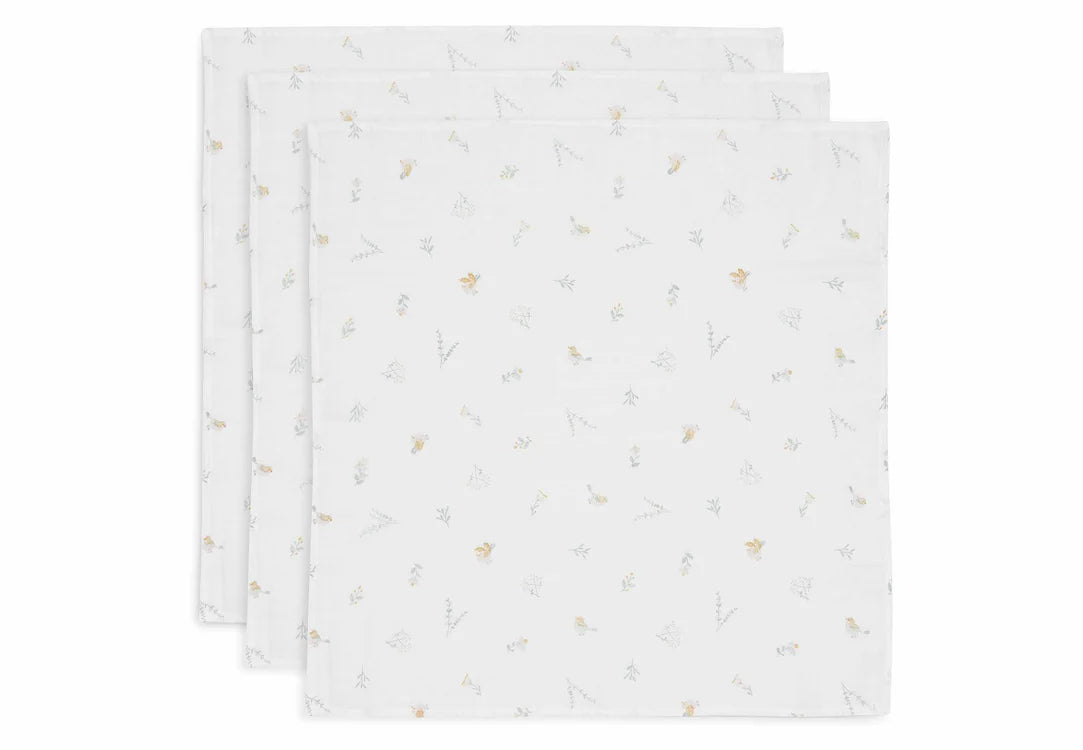 Jollein Hydrofiele doek 70x70cm Lovely Birds - 3 stuks