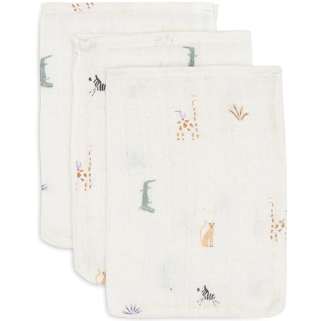 Jollein Washandje Hydrofiel - jungle jambo- 3 Stuks