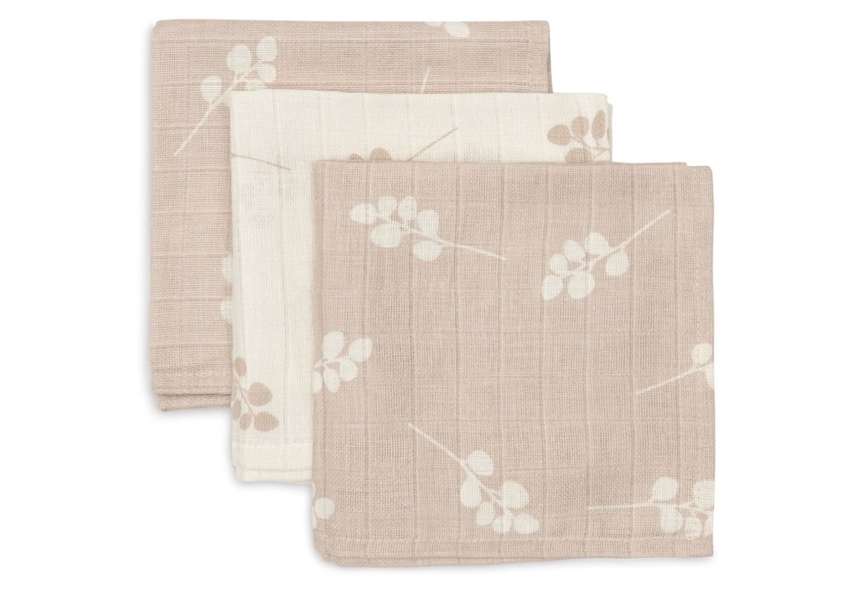 Jollein Hydrofiele Monddoekjes - Twig Wild Rose - 3 pack