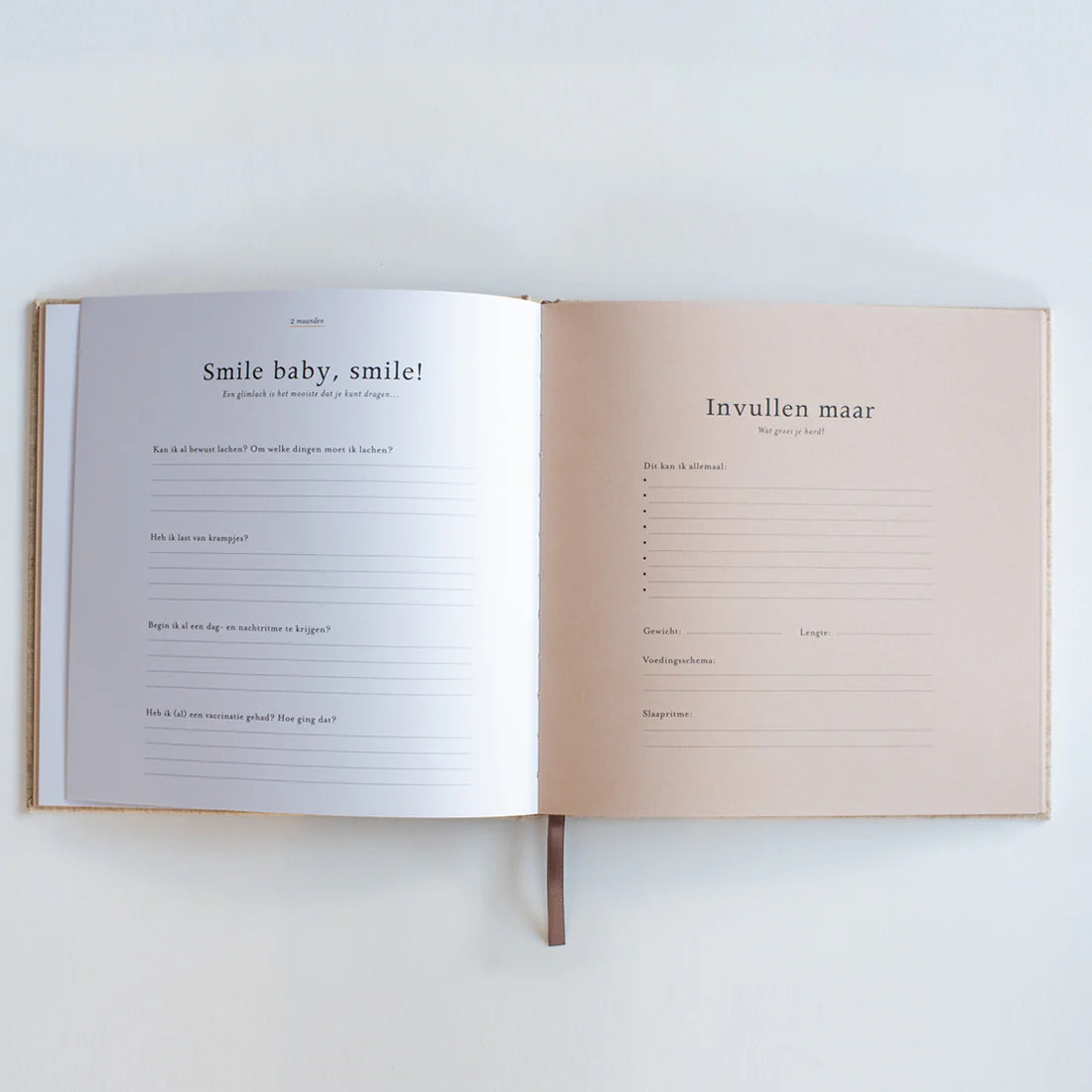 Eerste jaar invulboek