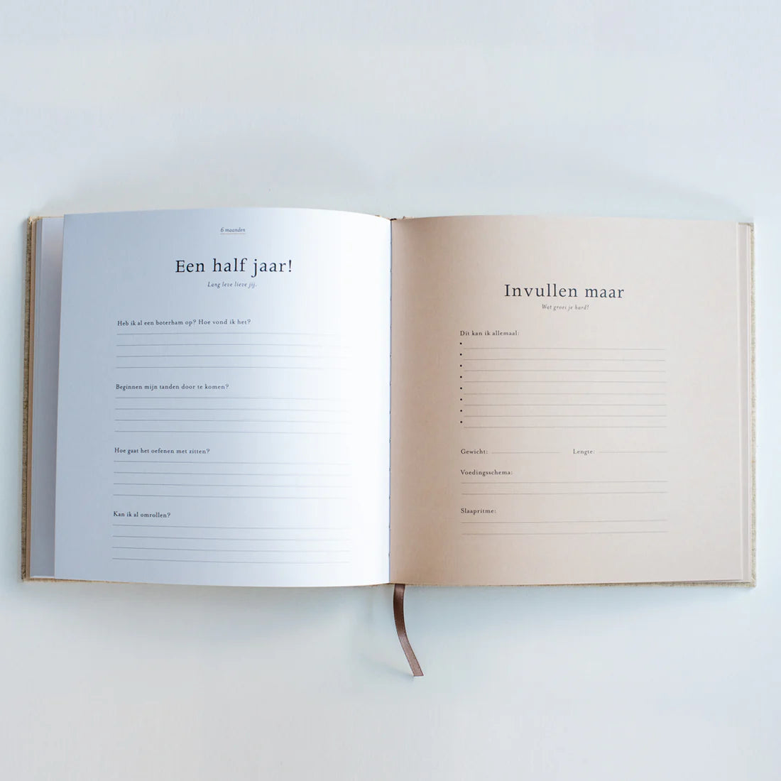 Eerste jaar invulboek