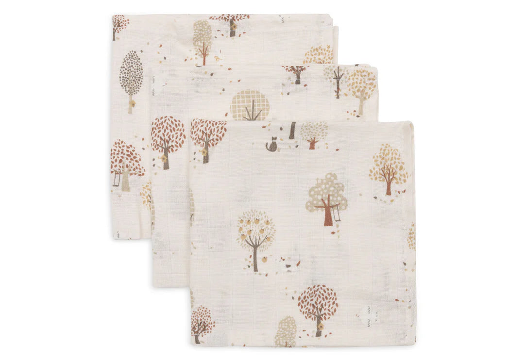 Jollein Hydrofiele Monddoekjes - Tiny Park - 3 pack