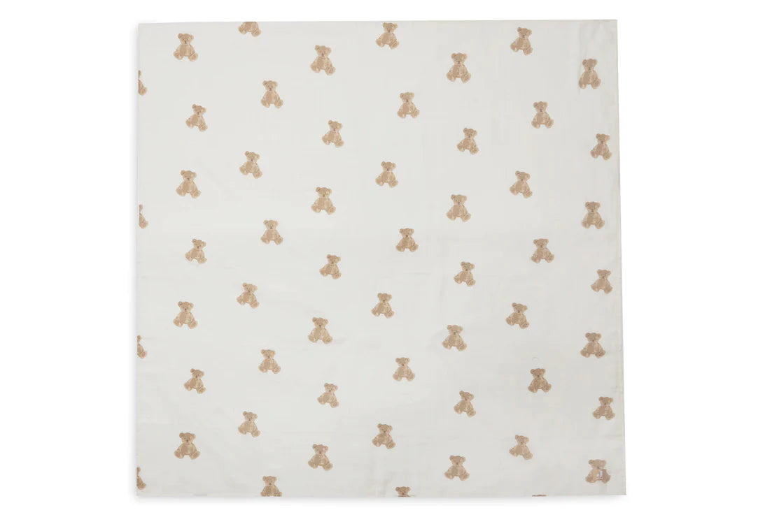 Jollein Hydrofieledoek Teddy Bear 115x115cm - met naam