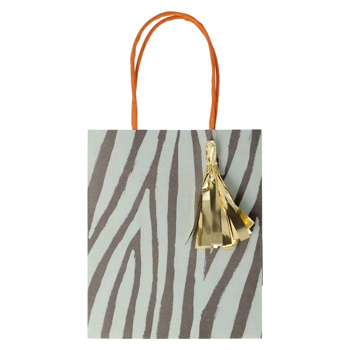 Meri Meri Uitdeelzakjes Safari animal print (8st)