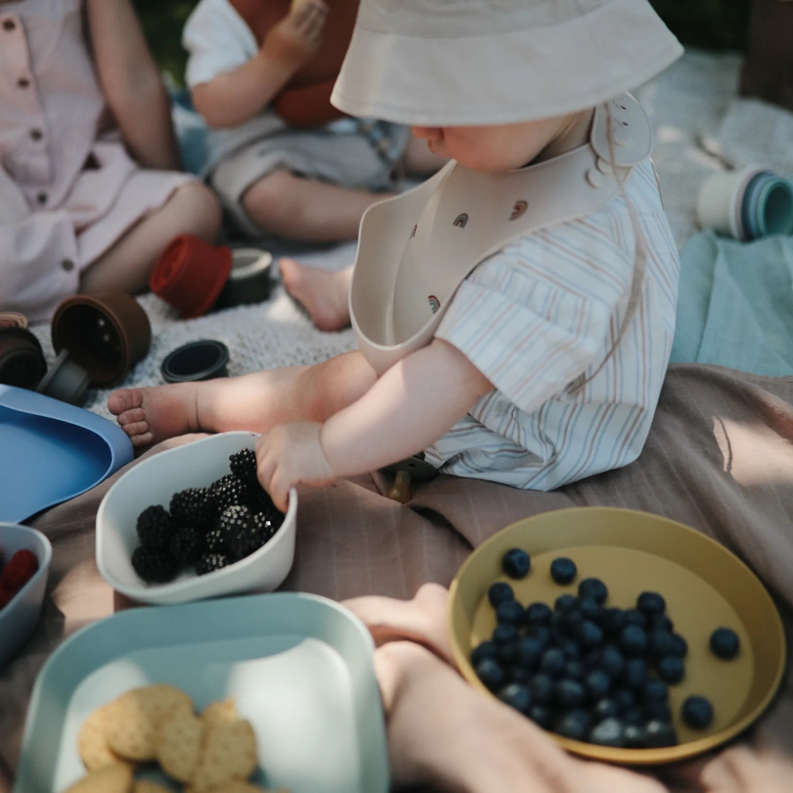 Mushie Kinderservies Kom vierkant - 1 stuk