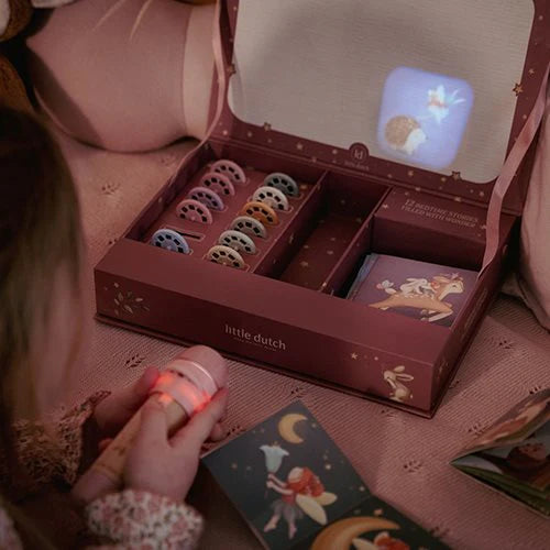 Little Dutch Verhalen projector zaklamp roze