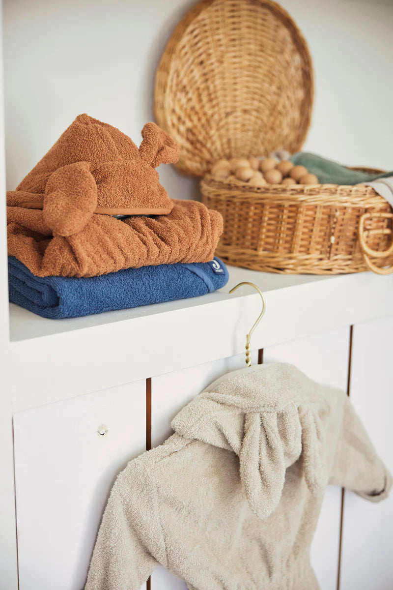 Jollein Baby Badjas Badstof - Nougat - met naam